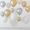 108-Piece White, Gold, and Silver Balloon Garland Arch Kit – 5, 10, 12, & 18-Inch Metallic Balloons for Birthday, Wedding, Bridal Shower, Baby Shower, and Graduation Party Decorations